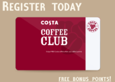 COSTA COFFEE LOYALTY CARD